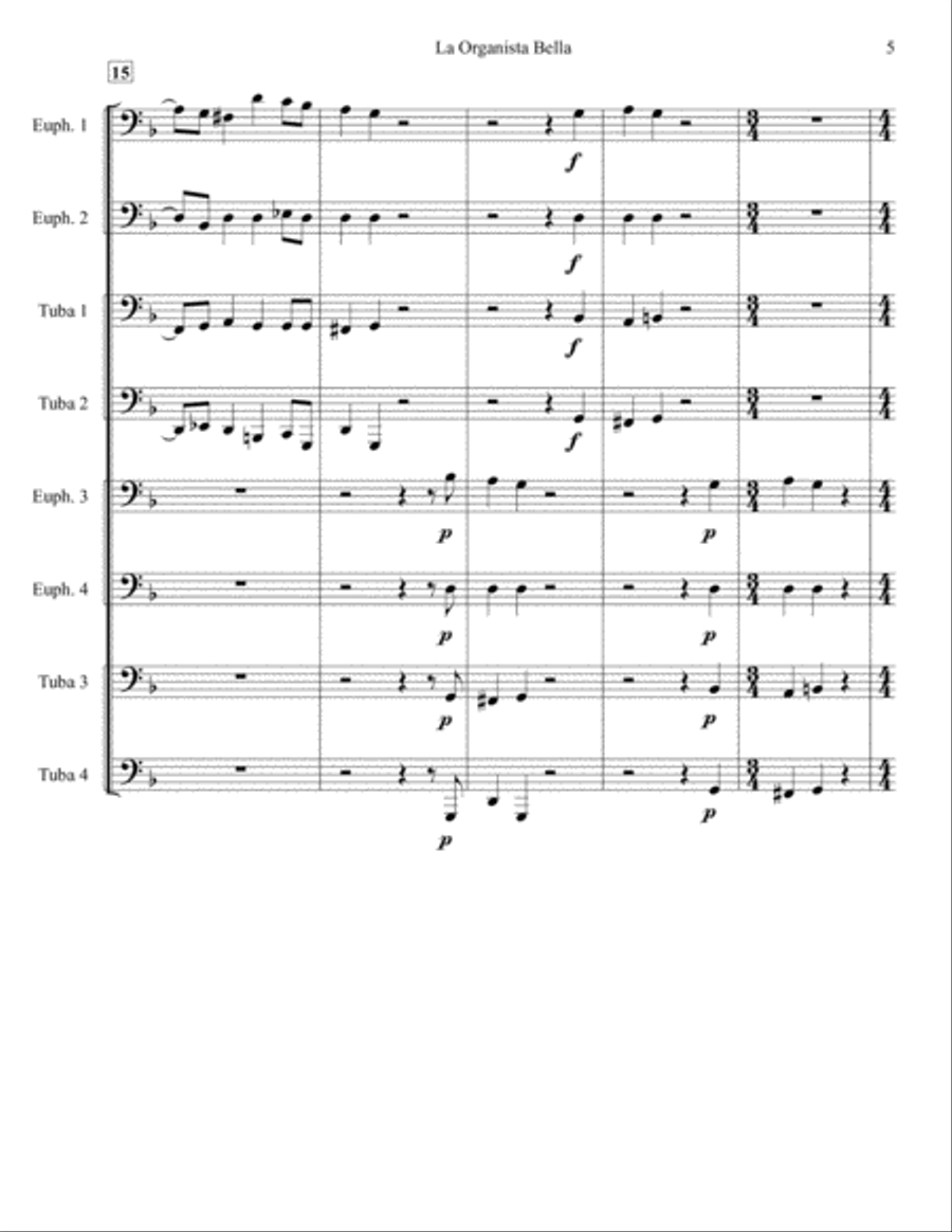 La Organista Bella Brass Ensemble scores gallery preview page 5