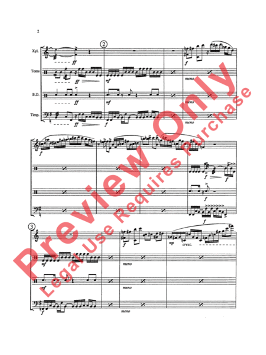 Triptych Percussion Ensemble scores gallery preview page 5