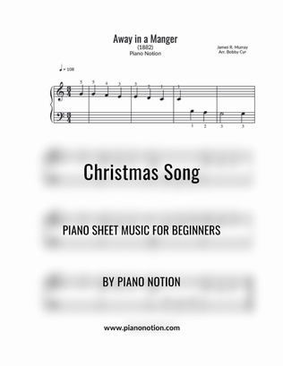 Book cover for Away in a Manger (Very Easy Piano Solo)