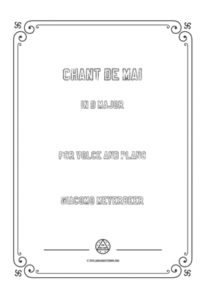 Book cover for Meyerbeer-Chant de mai in D Major,for Voice and Piano