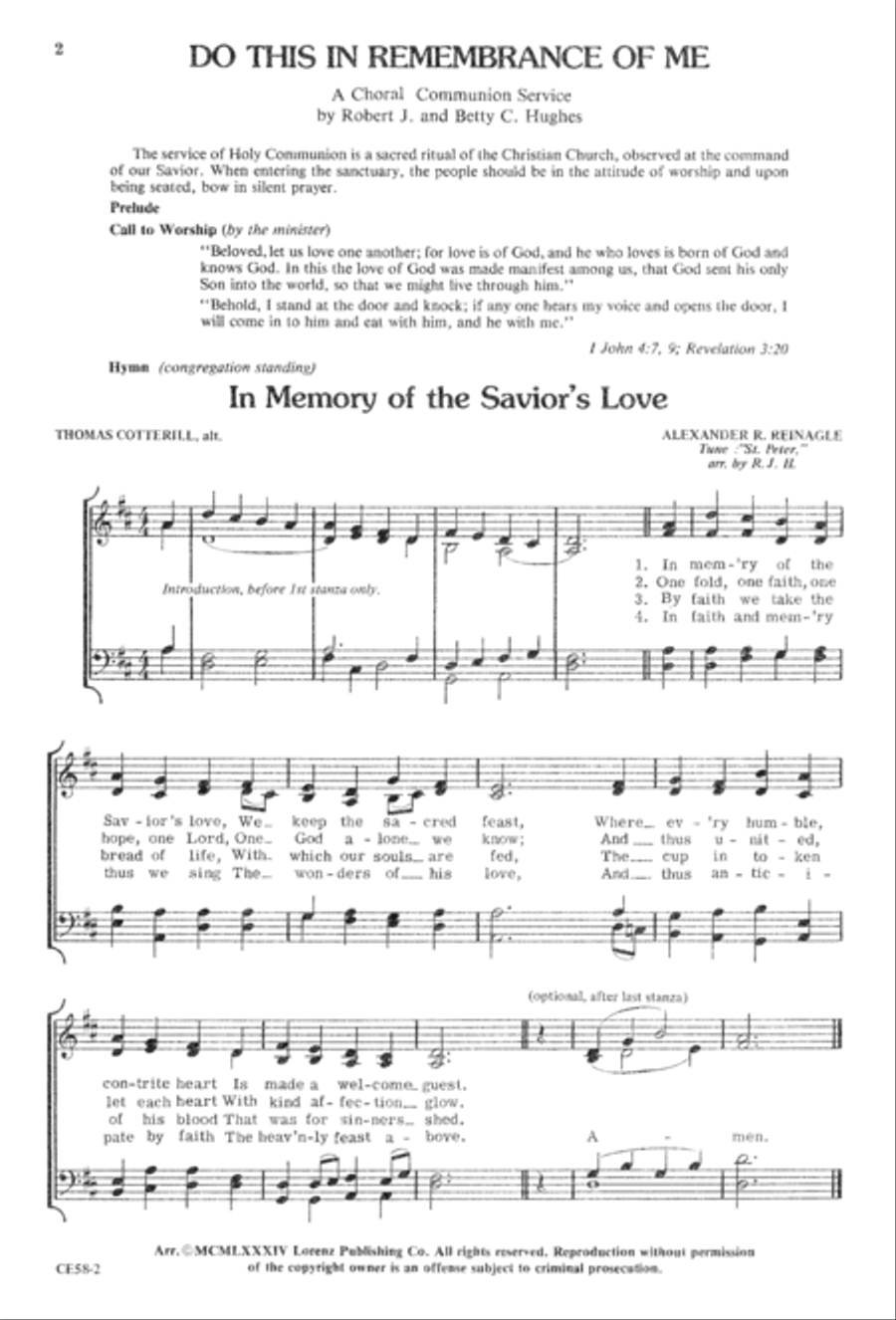 Do This in Remembrance of Me 4-Part scores gallery preview page 4