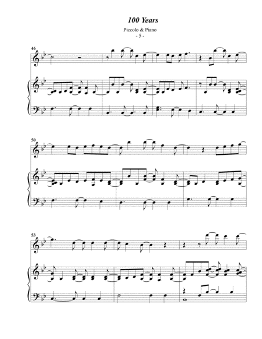 100 Years Piccolo scores gallery preview page 5