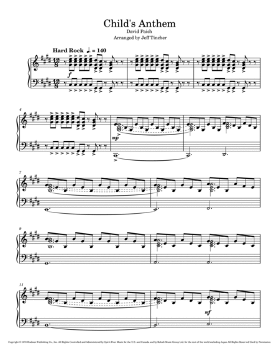 Child's Anthem Piano Solo scores gallery preview page 2