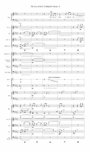 The Love of God - Full Orchestral Score/Parts