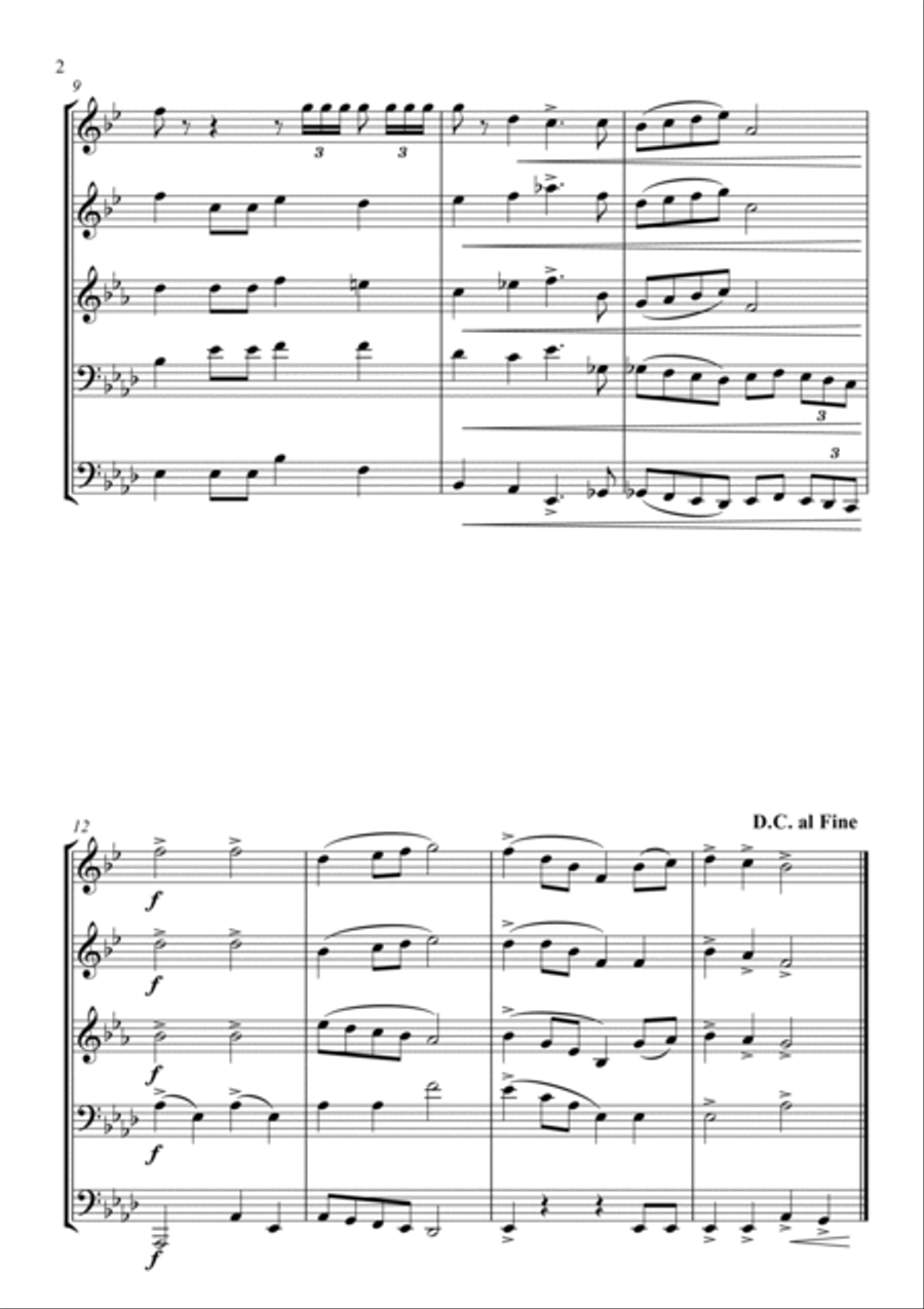 March of the Women March of the Women Brass Ensemble scores gallery preview page 2