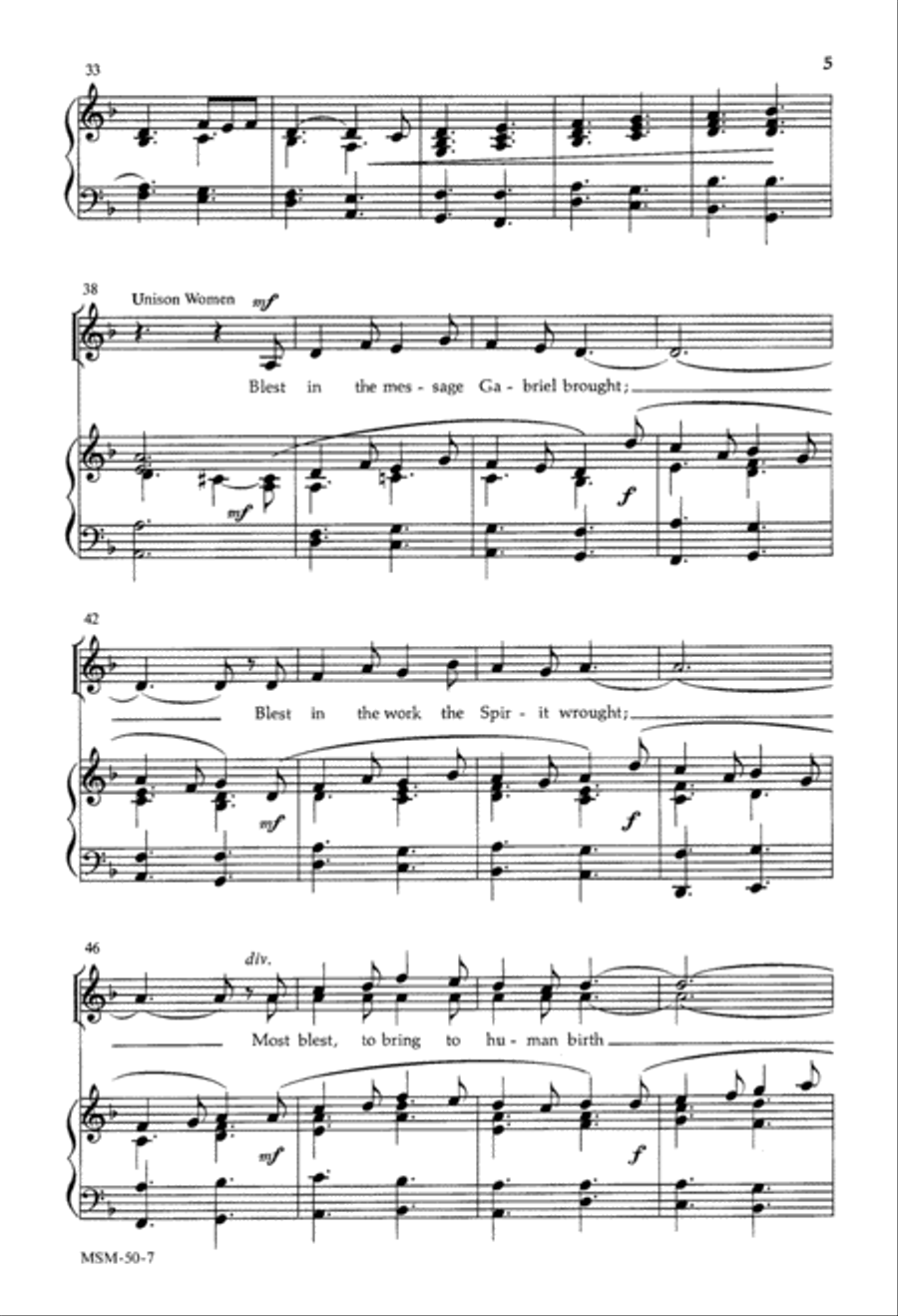O Mary Blest, the Chosen Shrine 4-Part scores gallery preview page 3