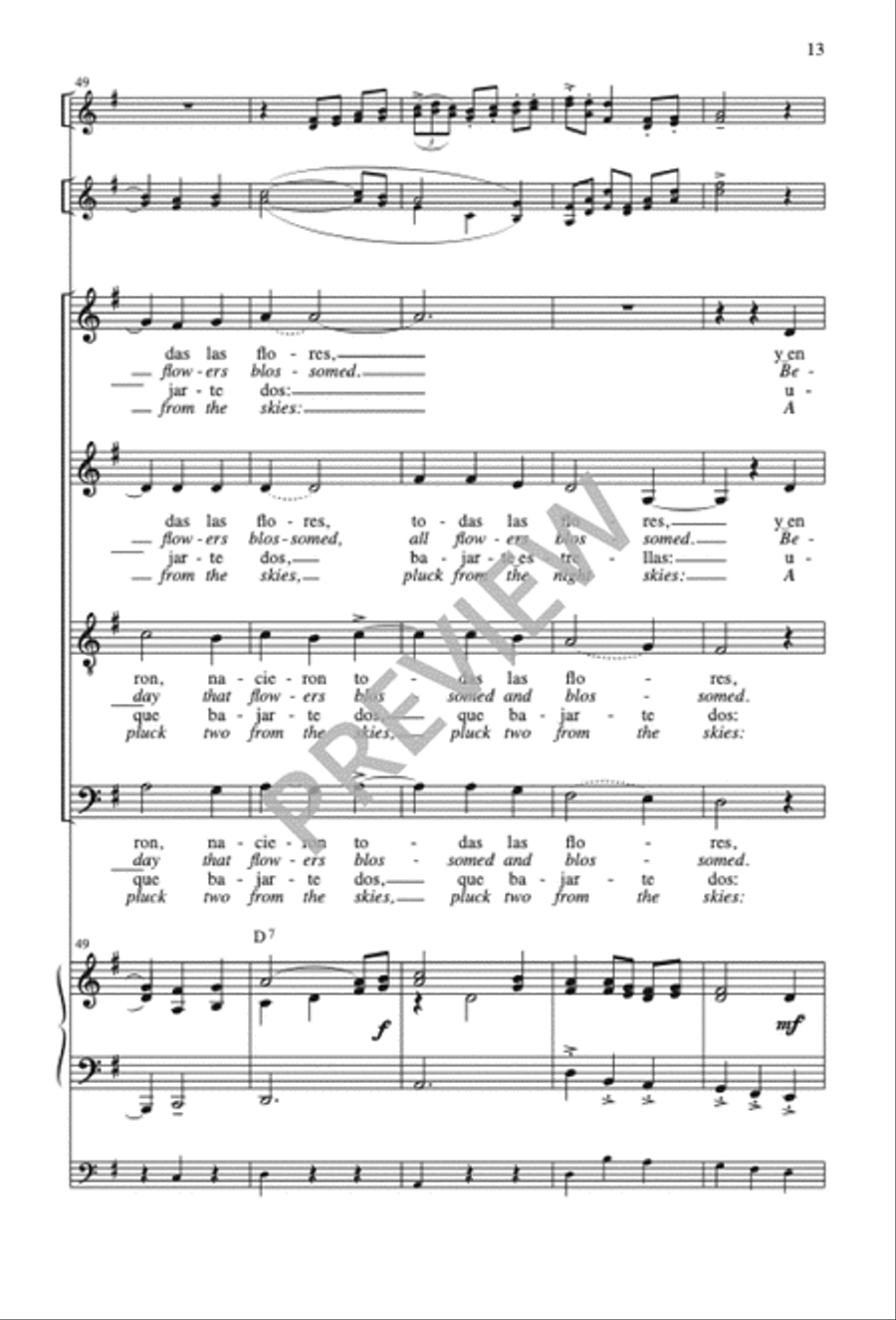 Las Mañanitas / The Morning Song 4-Part scores gallery preview page 14
