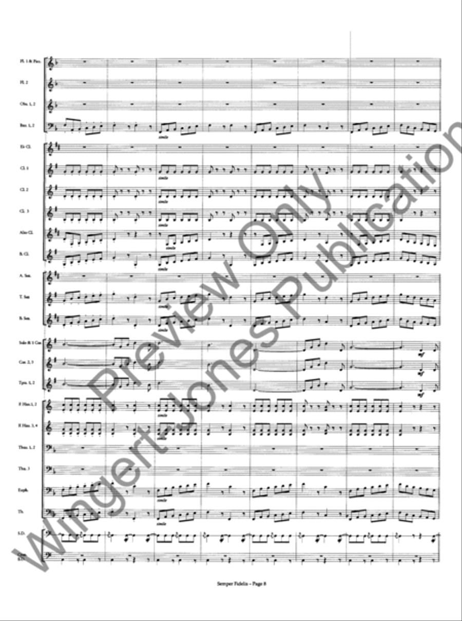 Semper Fidelis Concert Band scores gallery preview page 10