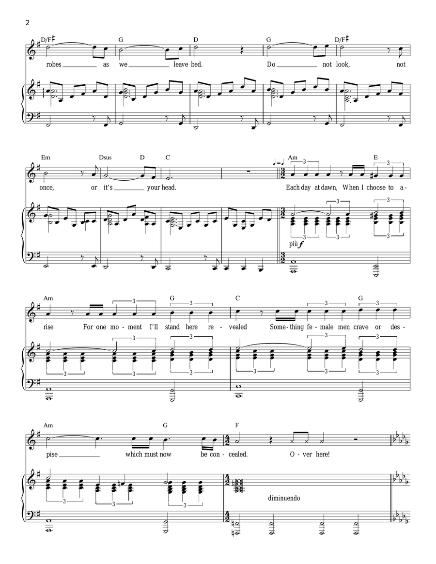 The Waking Of The Queen (from The Pirate Queen) Piano, Vocal scores gallery preview page 2