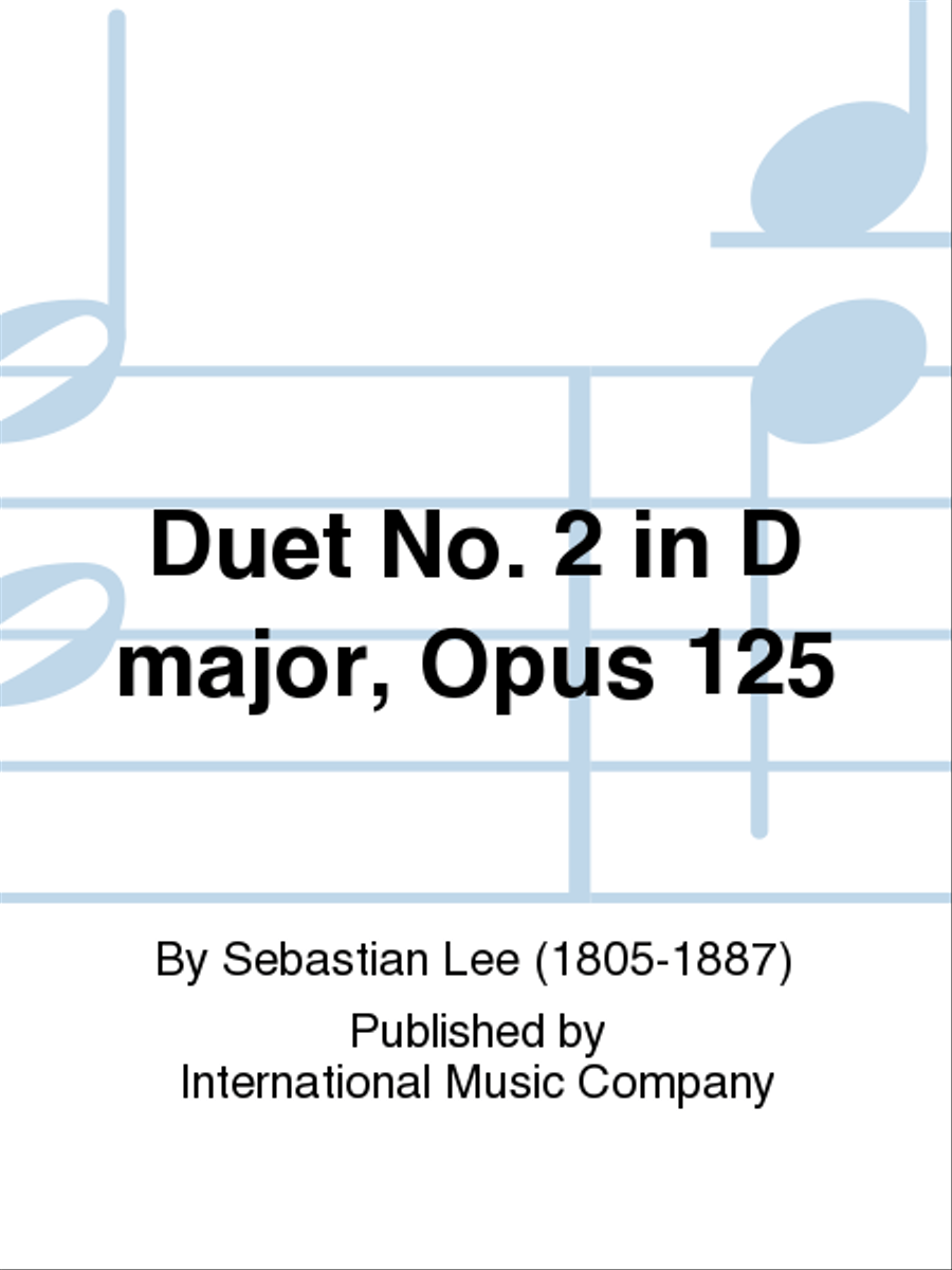 Duet No. 2 In D Major, Opus 125 Cello scores gallery preview page 1