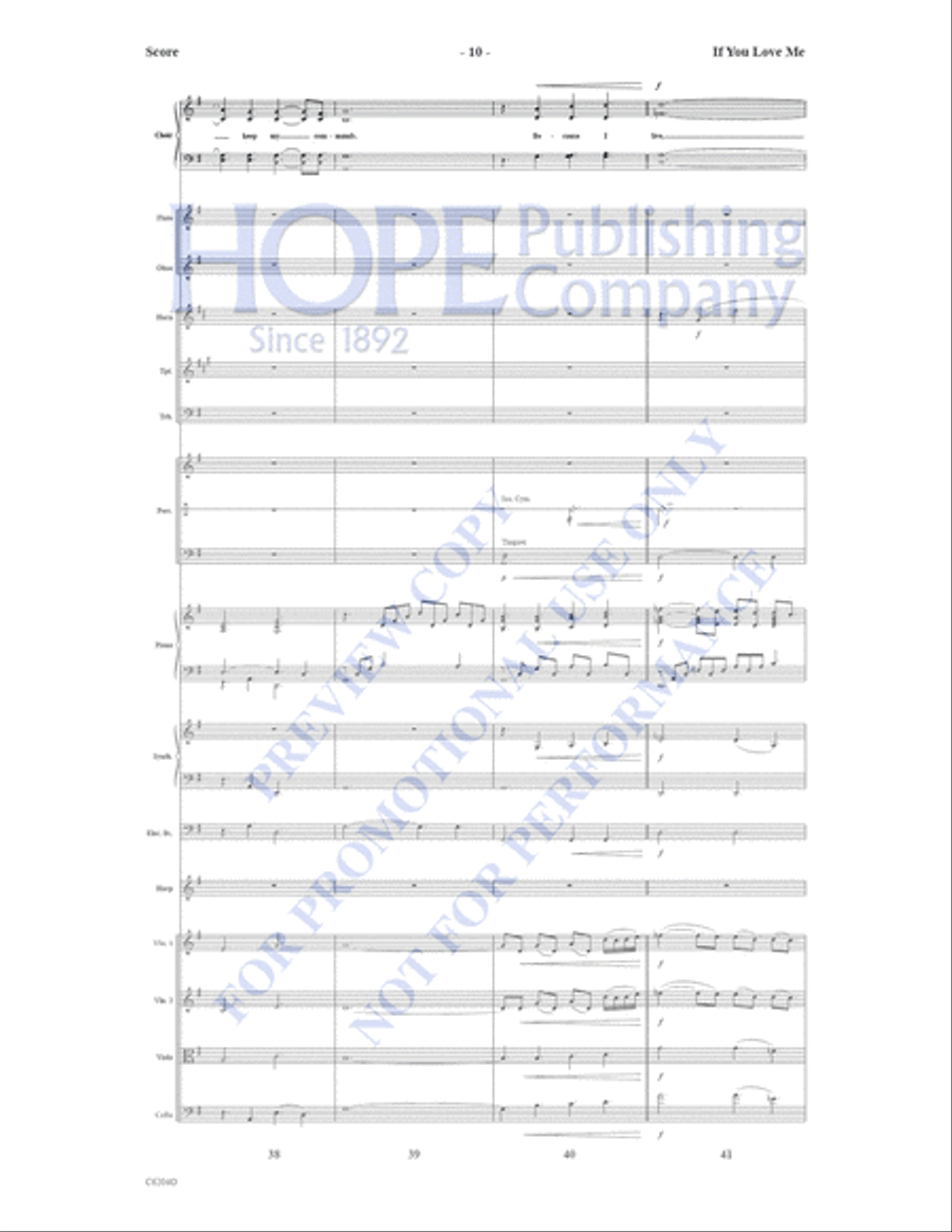 If You Love Me Choir scores gallery preview page 11