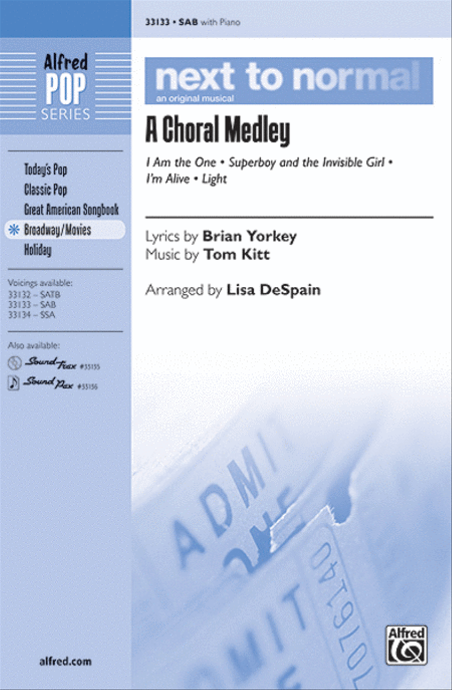 Next to Normal: A Choral Medley 3-Part scores gallery preview page 1