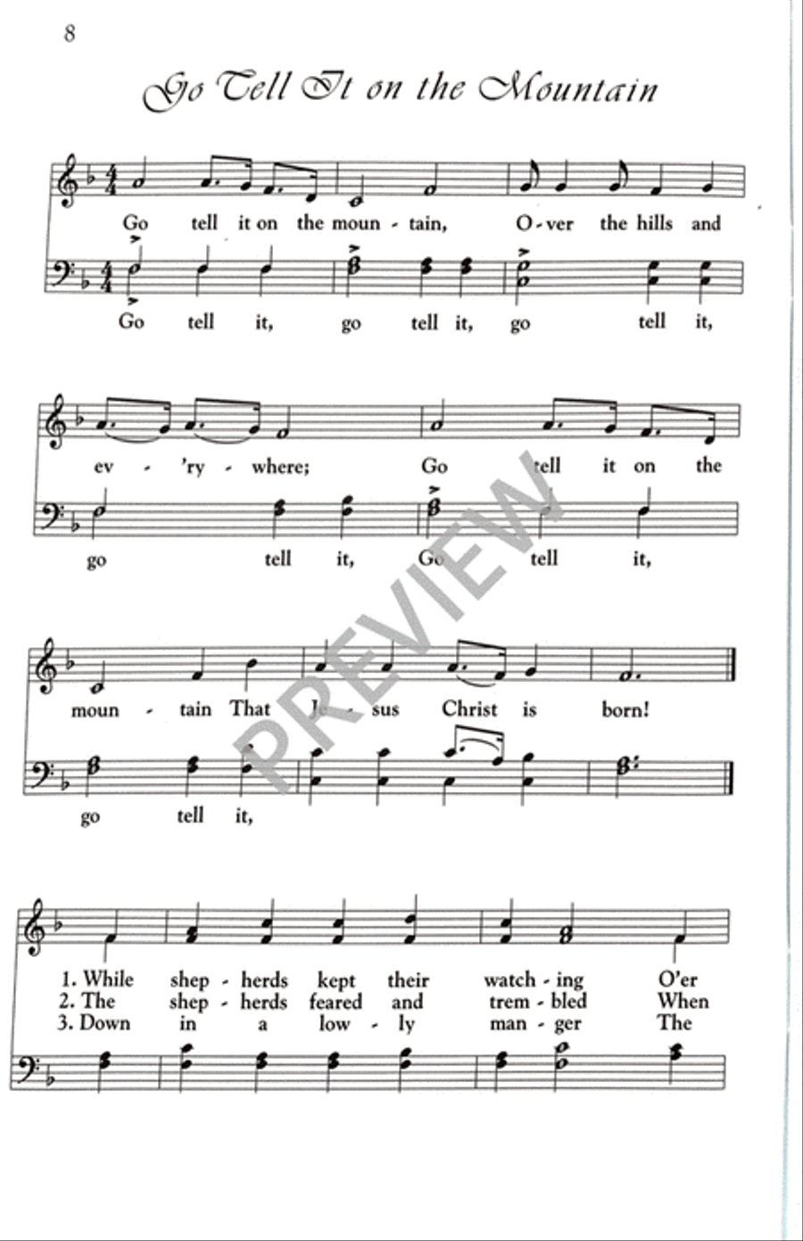 A Cappella Carols for Sidewalk Carolers 4-Part scores gallery preview page 9
