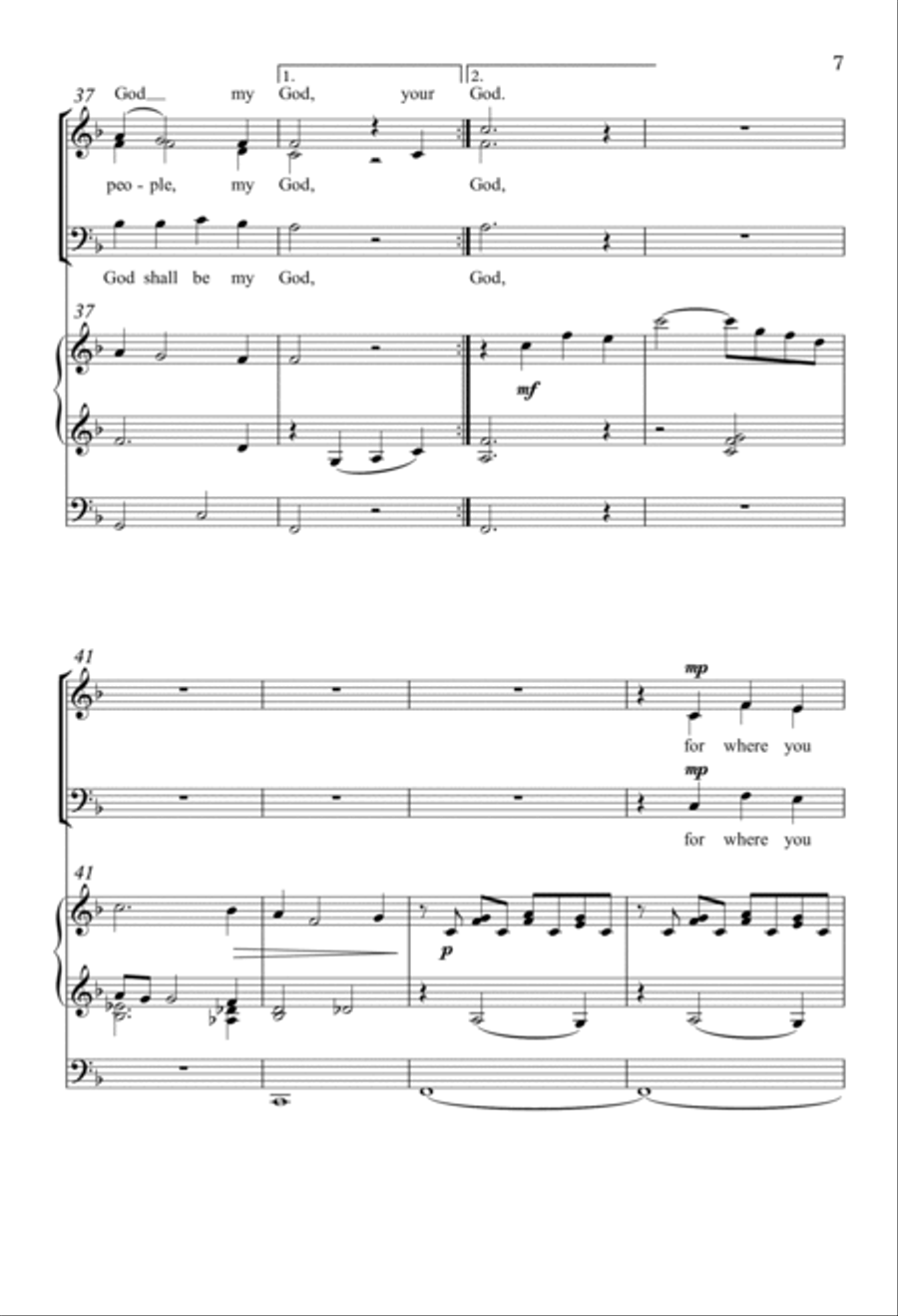 A Song Of Ruth 3-Part scores gallery preview page 5