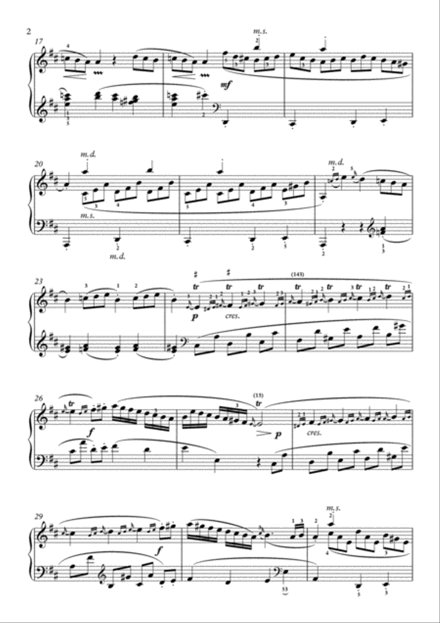 Scarlatti-Sonata in D-Major L.122 K.118(piano) Piano Solo scores gallery preview page 3