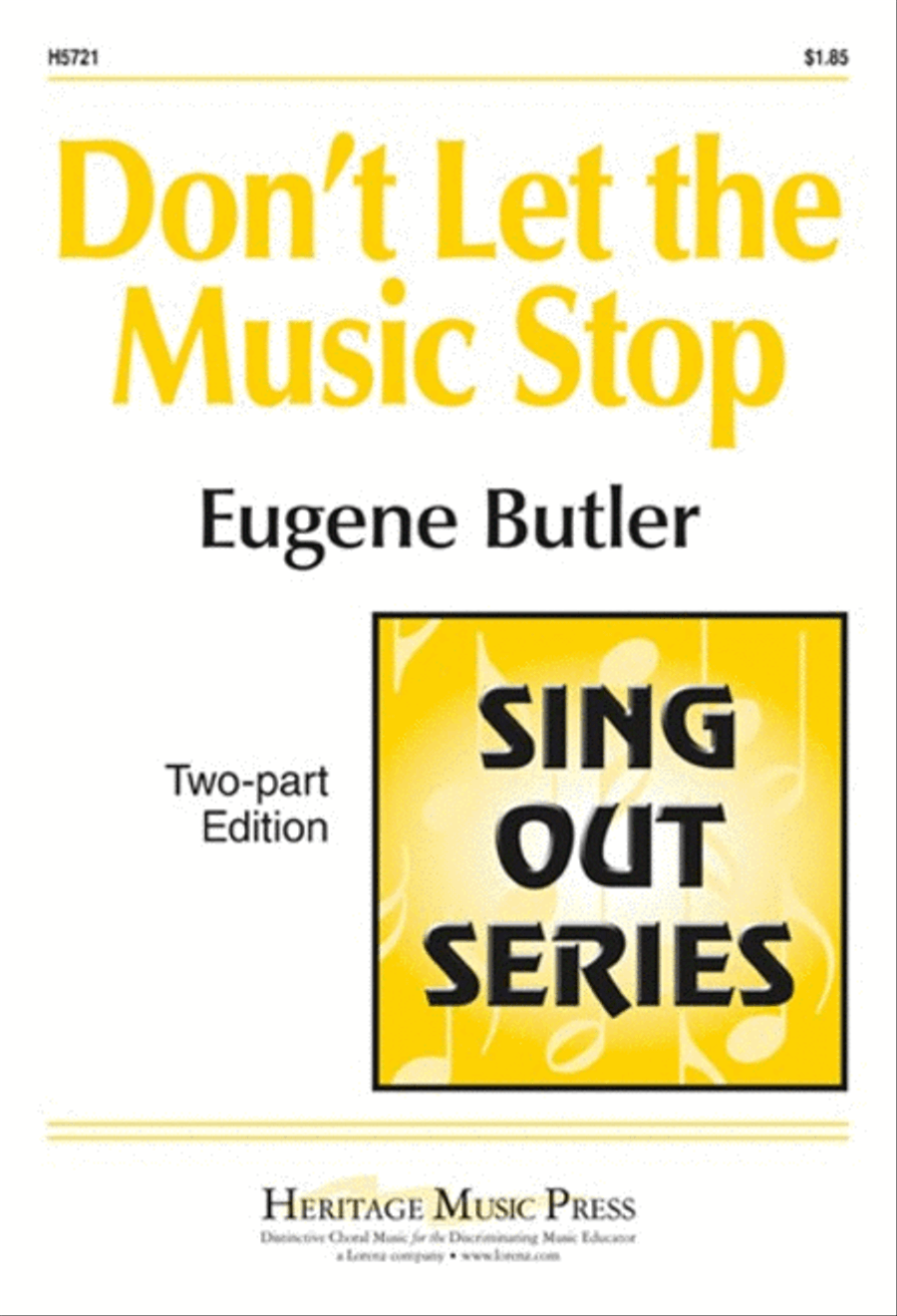 Don't Let the Music Stop 2-Part scores gallery preview page 1