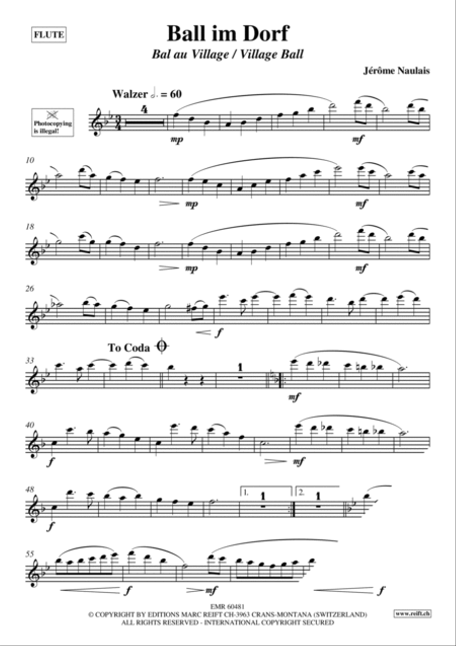 Ball im Dorf Ball im Dorf Flute Solo scores gallery preview page 4