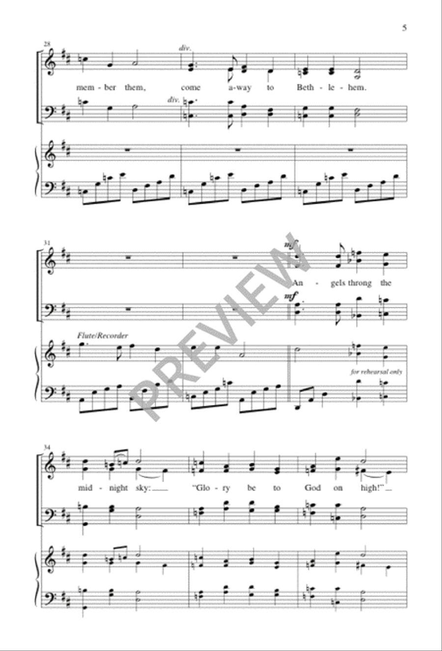 Donkey Plod and Mary Ride 4-Part scores gallery preview page 5