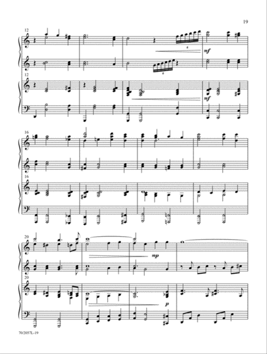 Everlasting Arms Piano Duet scores gallery preview page 9