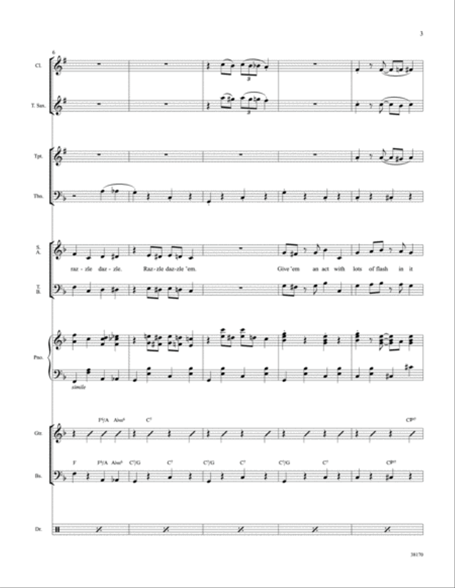Razzle Dazzle Choir scores gallery preview page 3