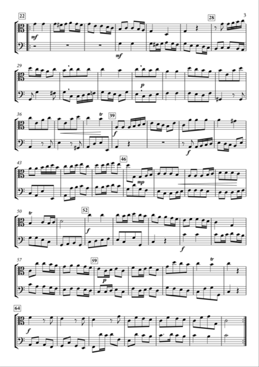 Sonate in C-major Op.24 for Viola & Violoncello String Duet scores gallery preview page 3