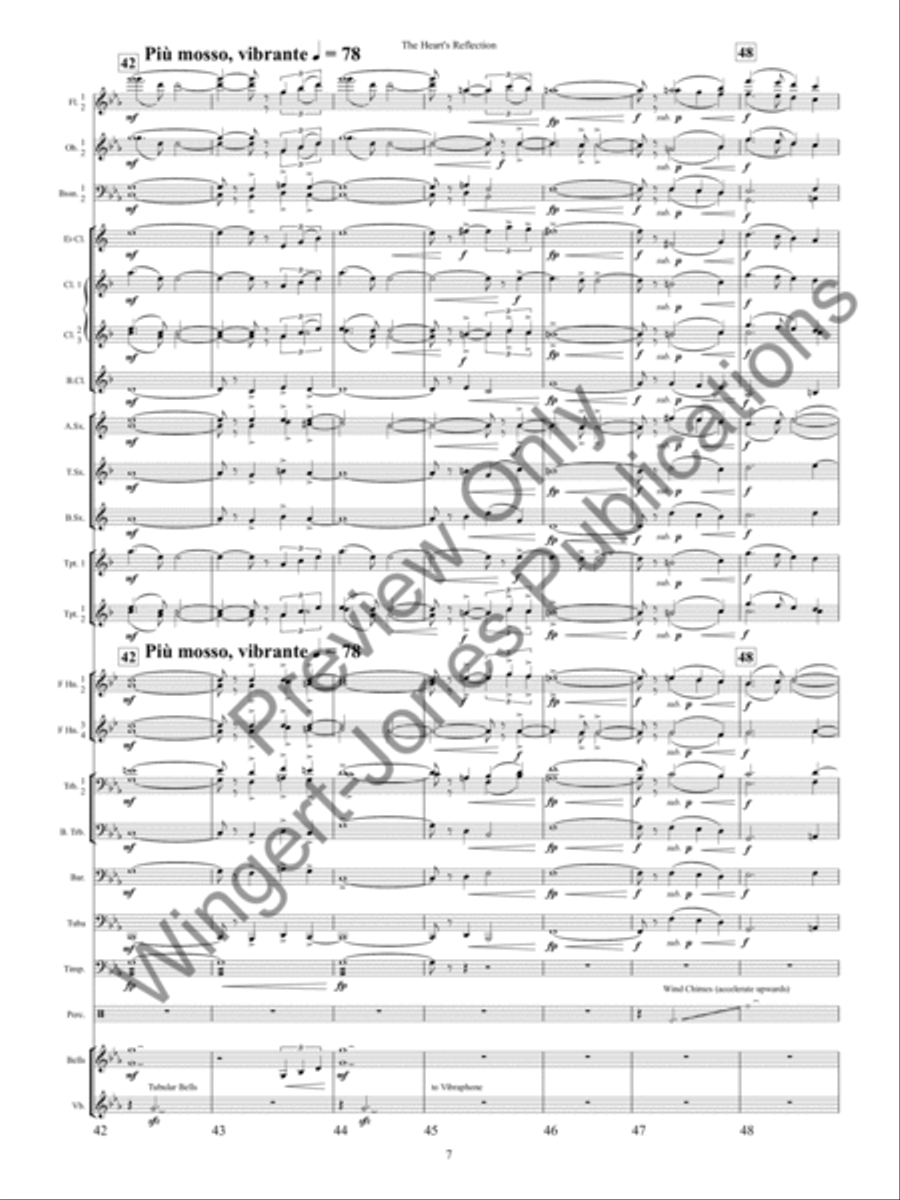 The Heart's Reflection Concert Band scores gallery preview page 10