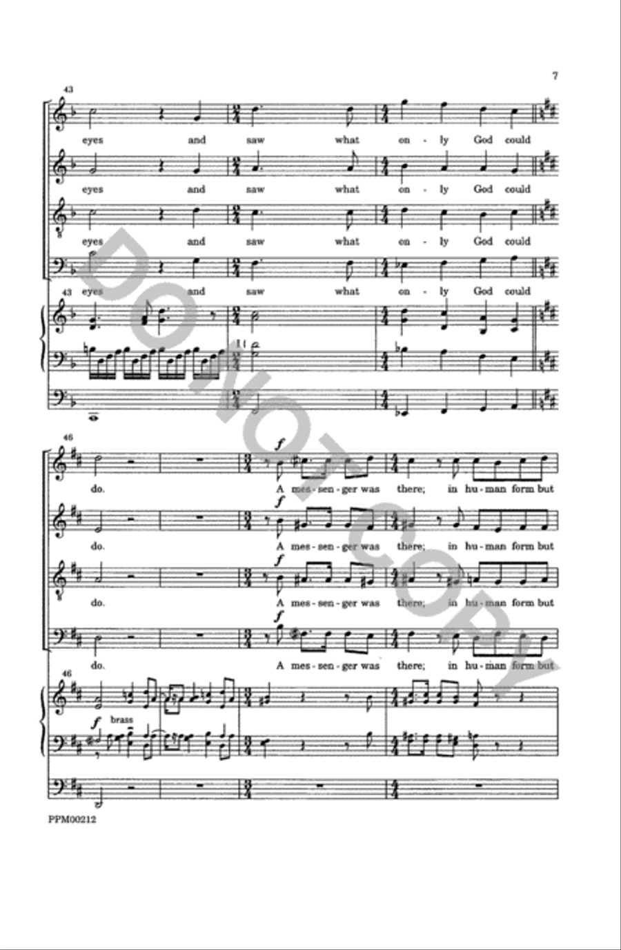 Three Days Had Passed 4-Part scores gallery preview page 8