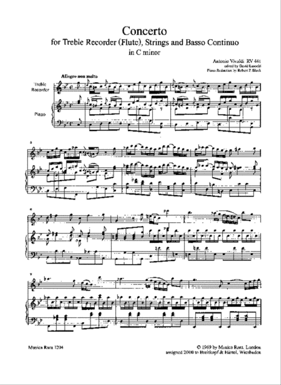 Flute Concerto in C minor RV 441 Flute Solo scores gallery preview page 2