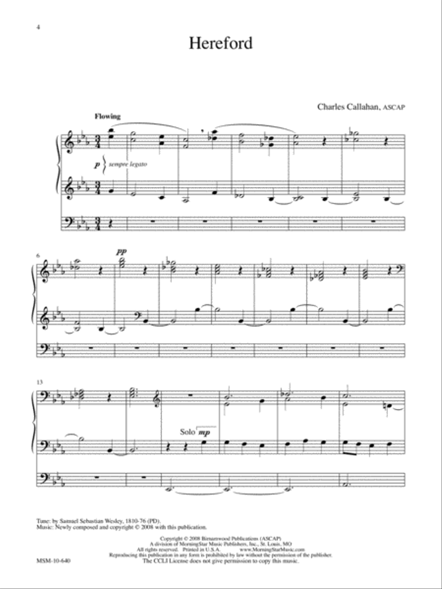 Six Preludes on English Hymn Tunes for Organ Solo Organ scores gallery preview page 3