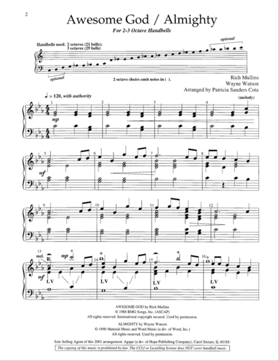 Awesome God with Almighty 3-Octaves scores gallery preview page 5