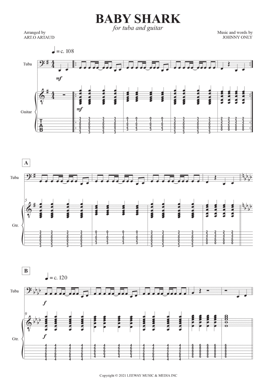 Baby Shark Baby Shark Chamber Music scores gallery preview page 1