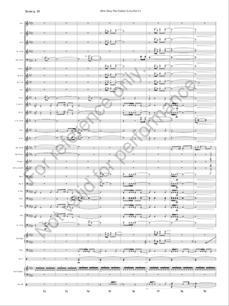 How Deep The Father's Love For Us Concert Band scores gallery preview page 13