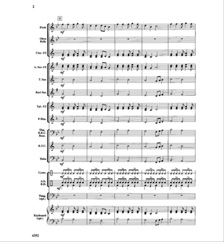 Hometown Hoedown Concert Band scores gallery preview page 3