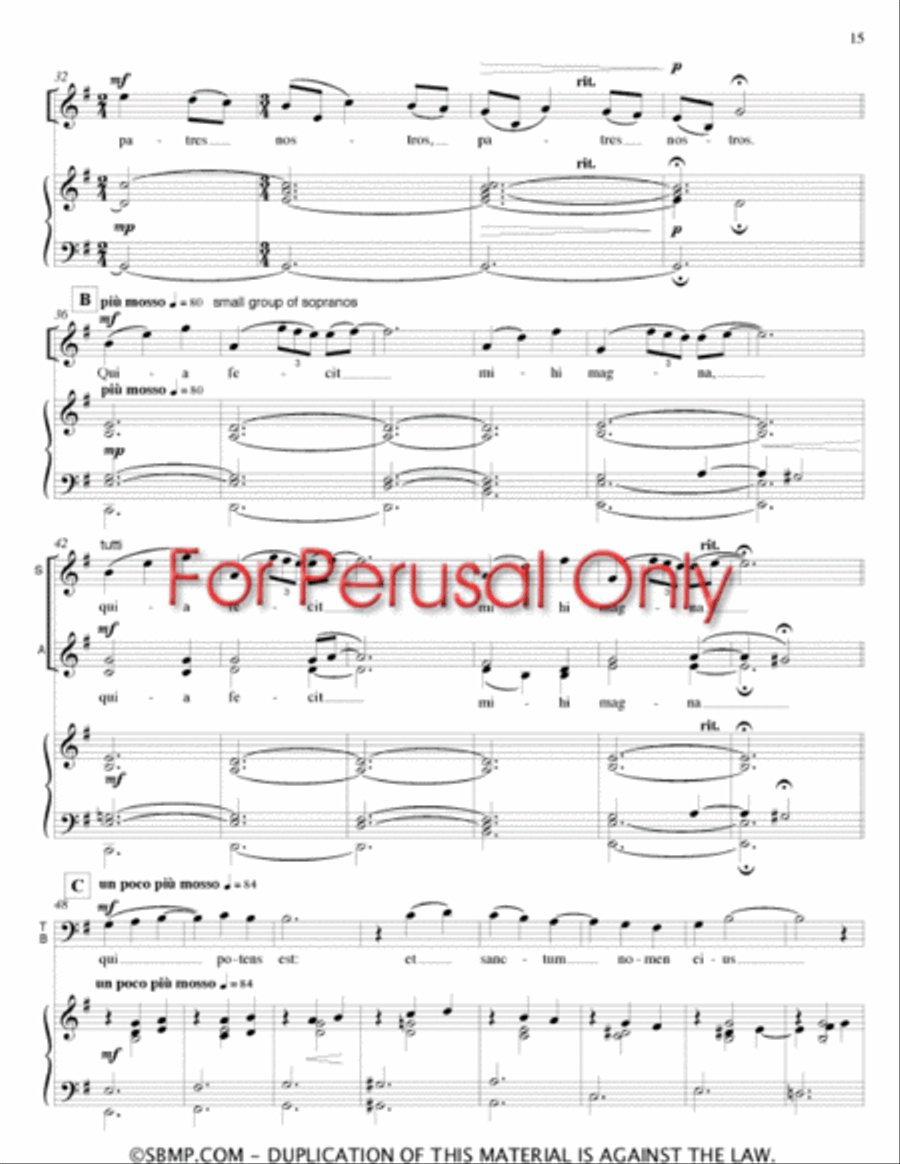 Magnificat 4-Part scores gallery preview page 14