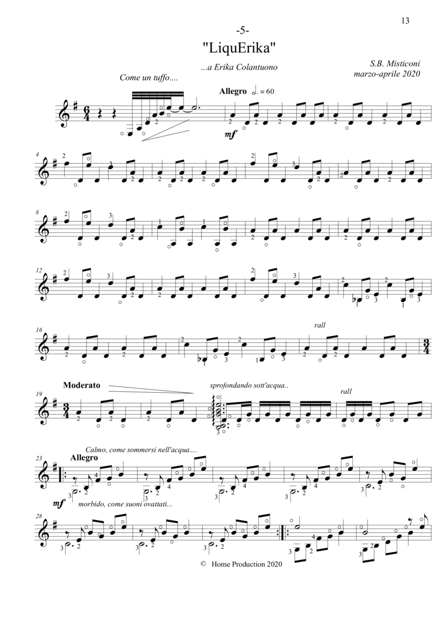 Liquerika Acoustic Guitar scores gallery preview page 1