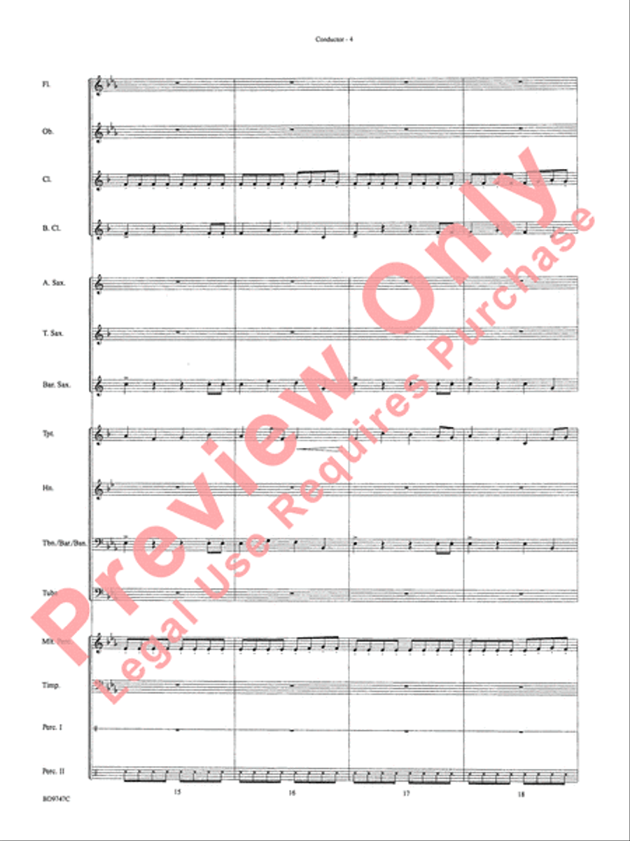 The Torch Burns Bright The Torch Burns Bright Concert Band scores gallery preview page 7