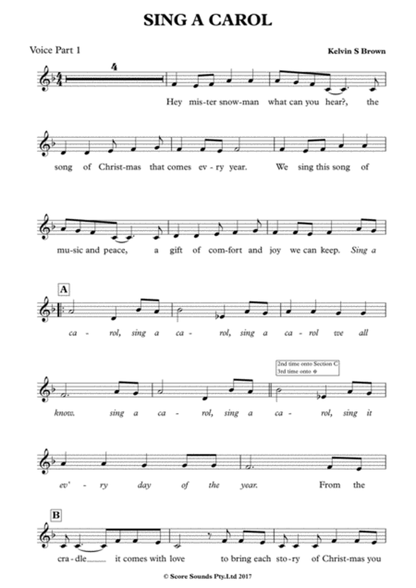 Sing A Carol Score and Parts image number null