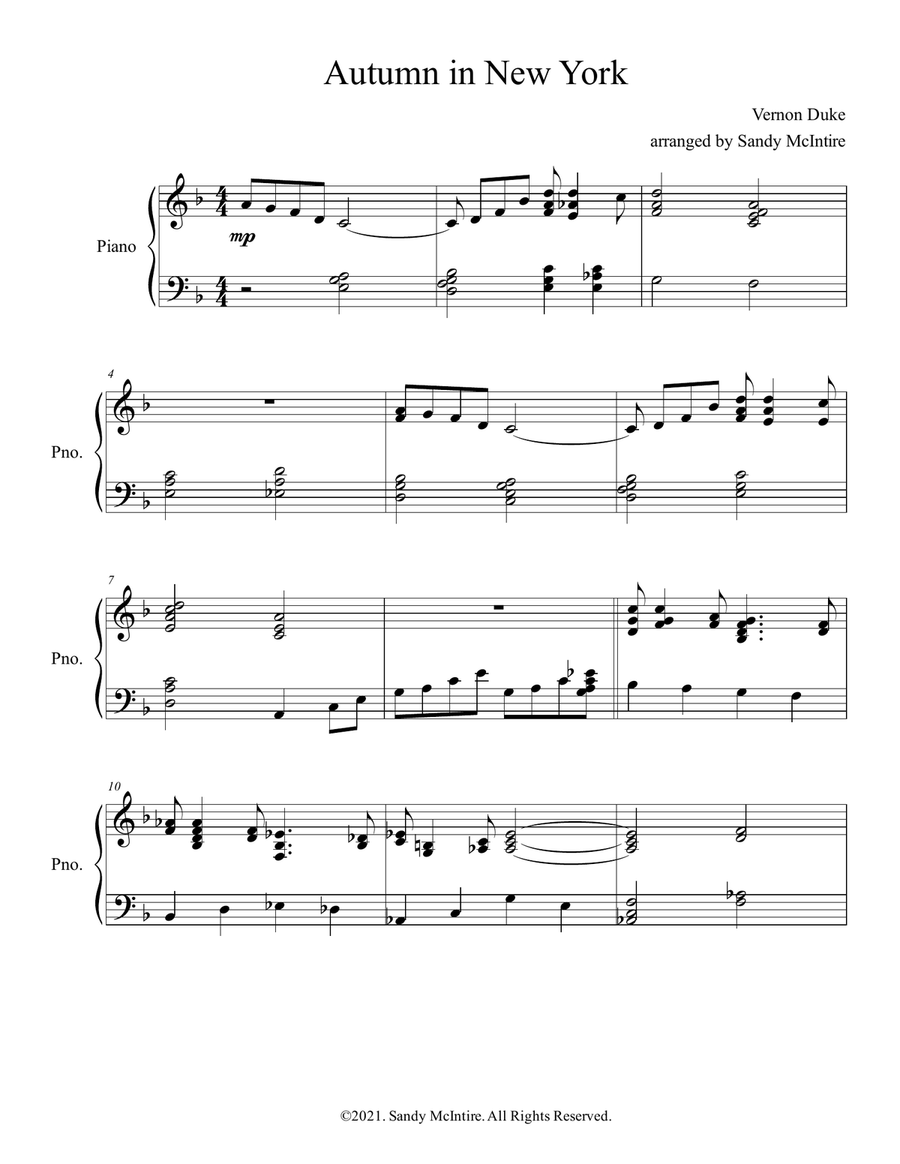 Autumn In New York Autumn In New York Piano Method scores gallery preview page 2