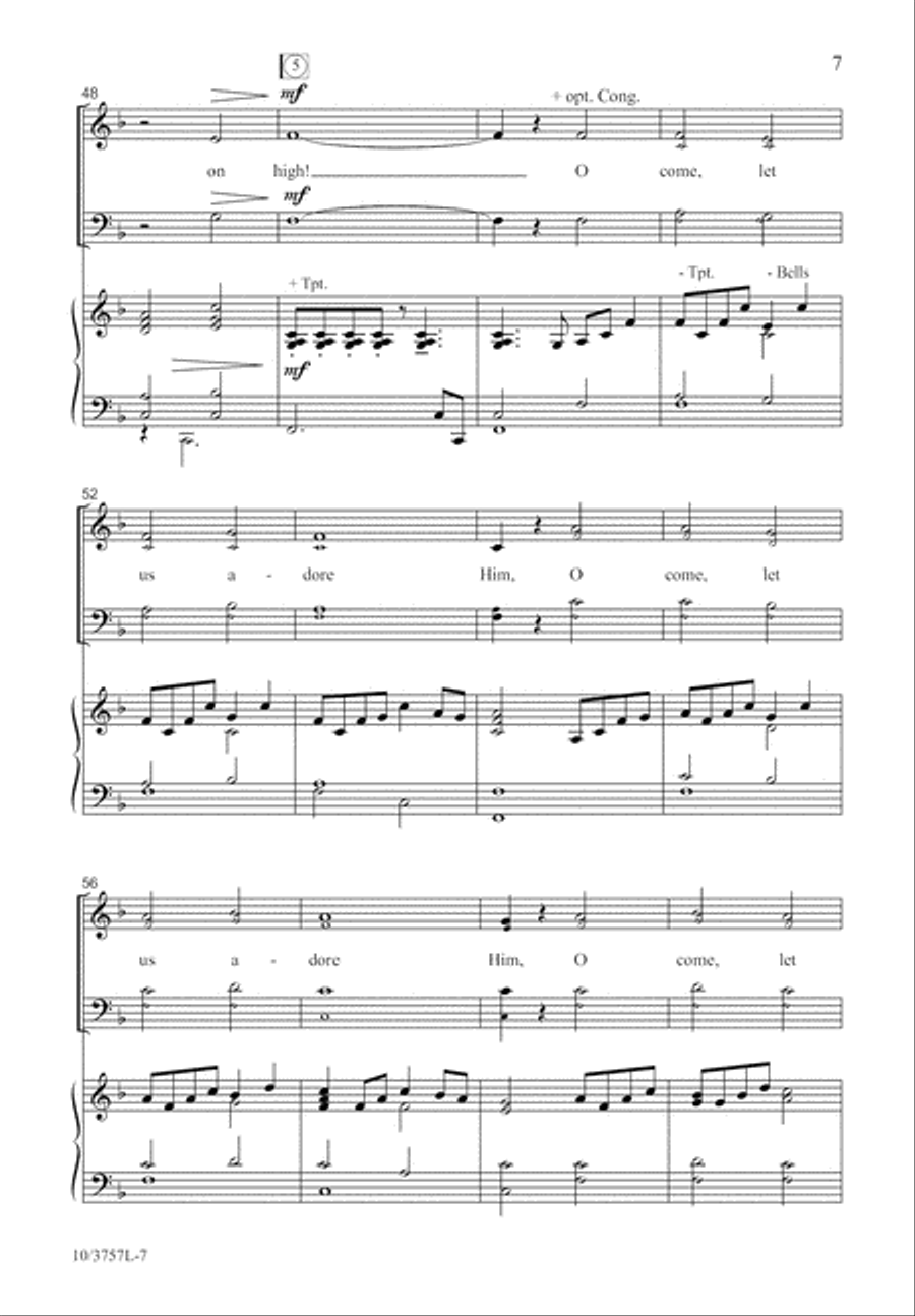 Come, and Adore Him 4-Part scores gallery preview page 7