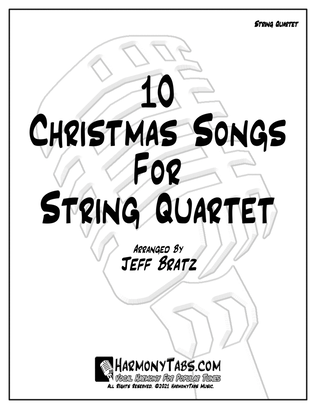 Book cover for 10 Christmas Songs For String Quartet