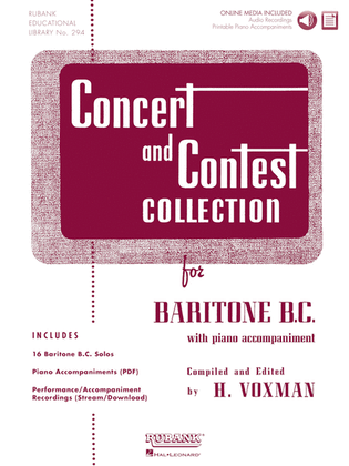 Book cover for Concert and Contest Collection for Baritone B.C.