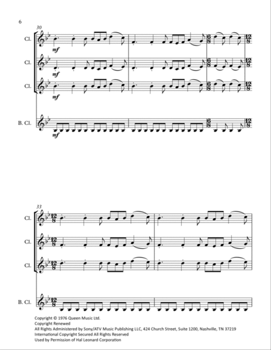 Somebody To Love Somebody To Love Woodwind Ensemble scores gallery preview page 6