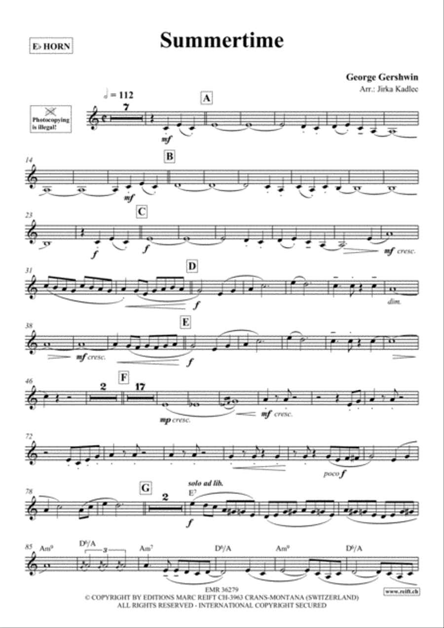 Summertime Horn scores gallery preview page 2