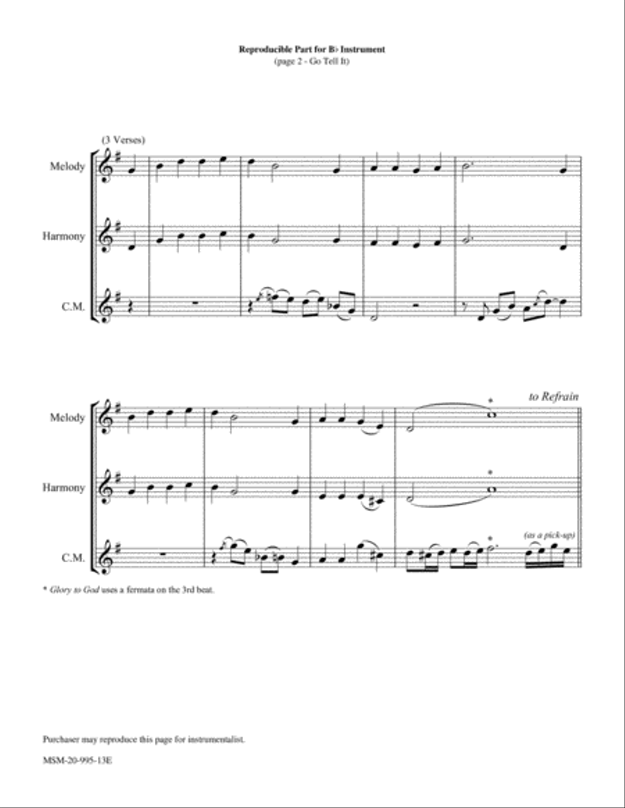 Go Tell It Piano and Keyboard scores gallery preview page 2