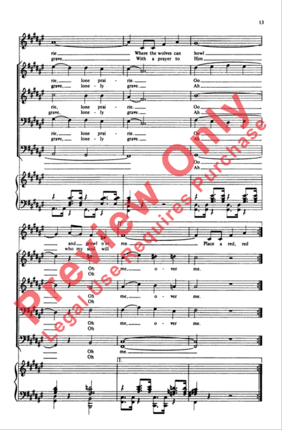 Western Songs Western Songs Men's Choir scores gallery preview page 12