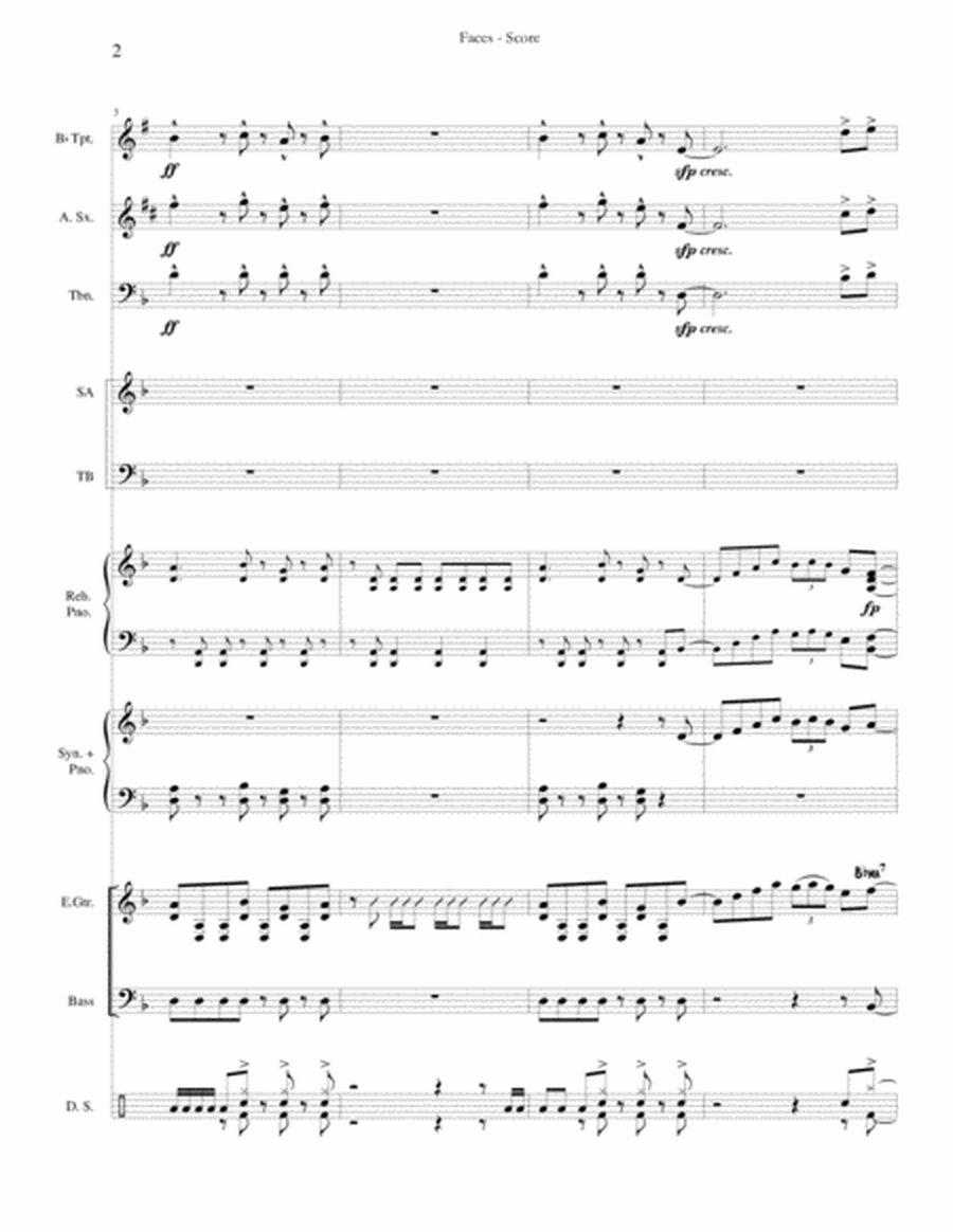 Faces - SATB Choir - Instrumental Set