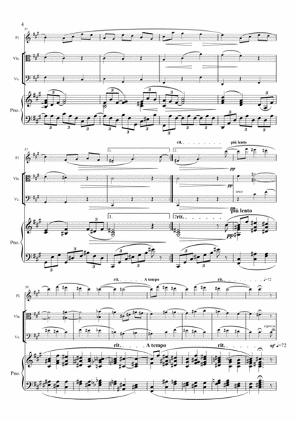 Brahms - Intermezzo Op.118 No.2 - Flute, Viola, Cello & Piano