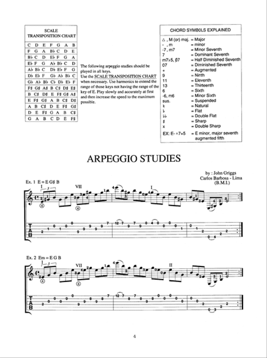 Carlos Barbosa-Lima Arpeggio Studies for Guitar