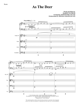 As the Deer (arr. Tom Fettke) - Full Score