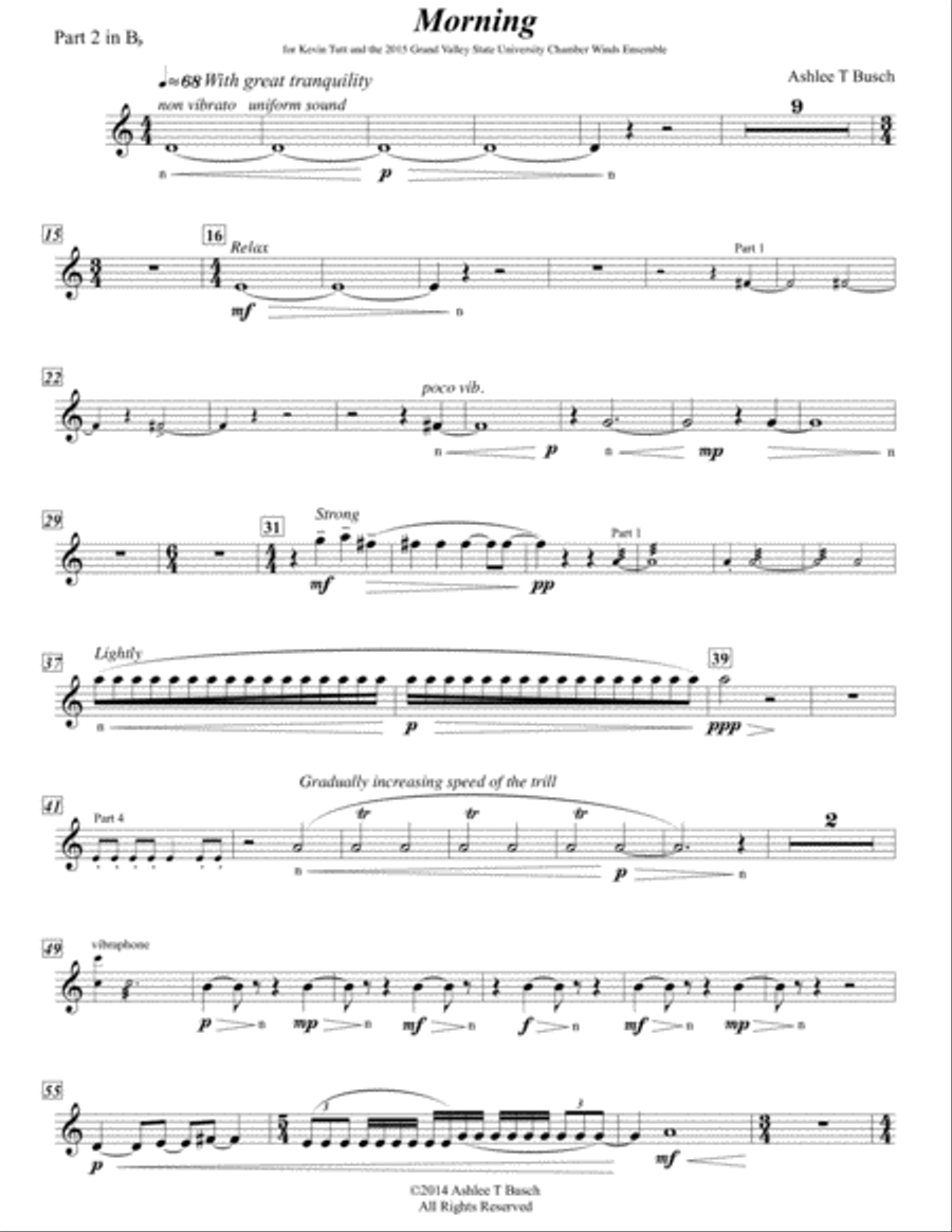 Morning B-FLAT PARTS Small Ensemble scores gallery preview page 5